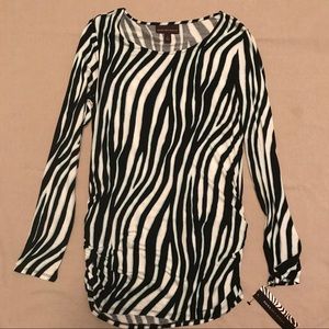 Dana Buchman Large Long Sleeve Printed Top